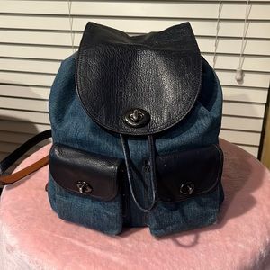 Coach Jean Backpack Handbag & Matching Wallet
